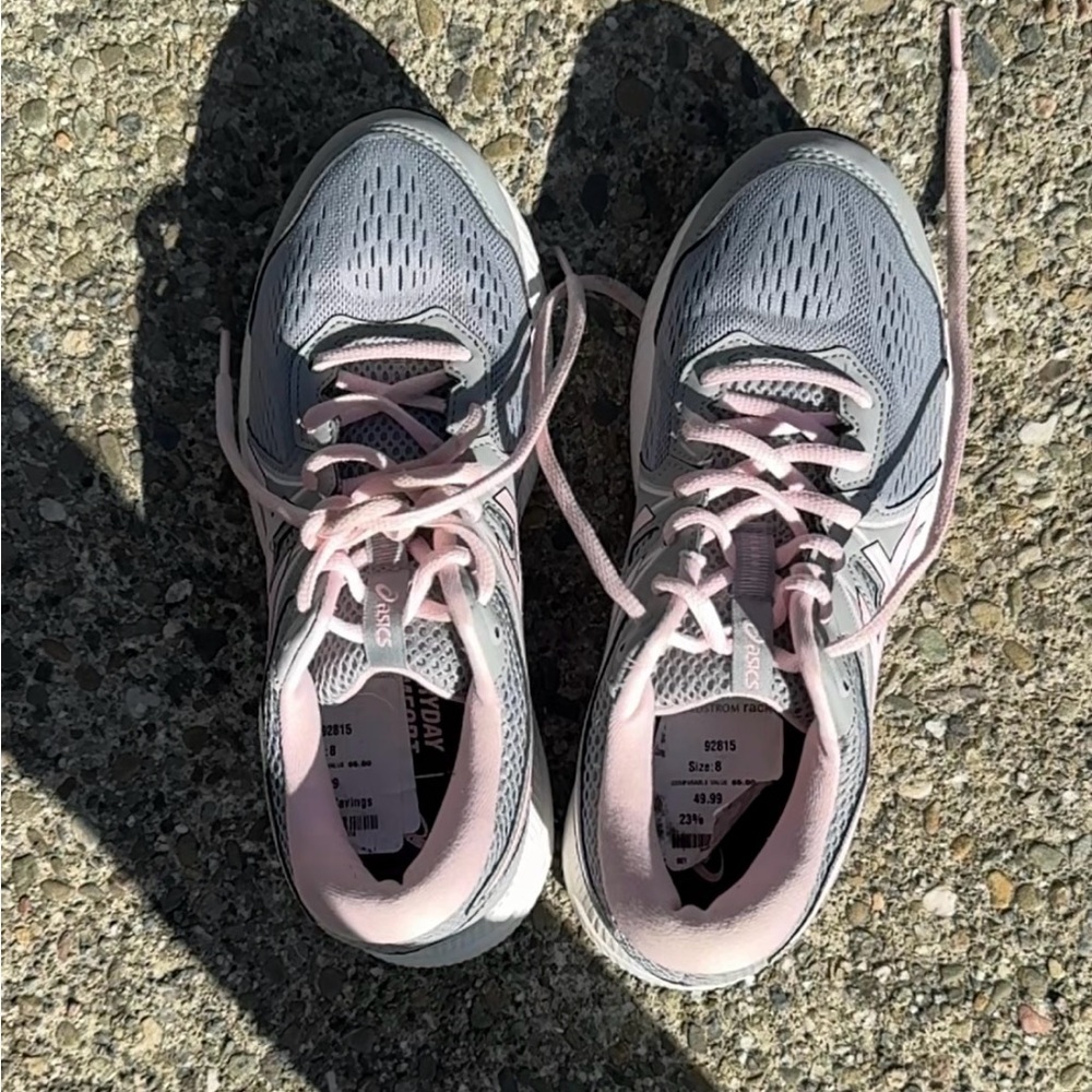 ASICS Women's Sneakers in Gray and Pink